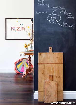 Create a chalkboard wall