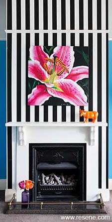 Striped pattern wall