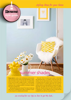 Style Guide for a summer colour palette