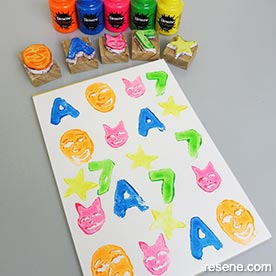 Make a printing stamp set 