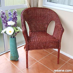 Stained chair 