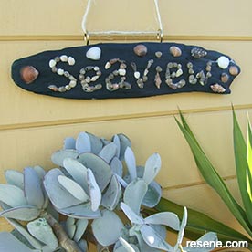 Wooden house plaque 
