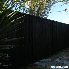 Stained fence
