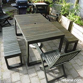 Stain outdoor furniture