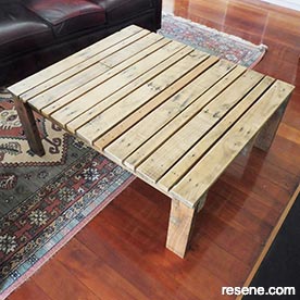 Build a pallet coffee table