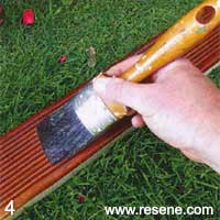 Step 4 DIY clean up of a tired deck and replacing a damaged decking plank