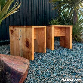 Rustic garden stools 