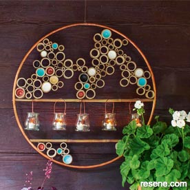 An upcycled light feature