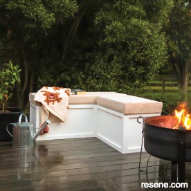 Corner bench seat with storage