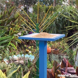 Bird feeding table and bird perch