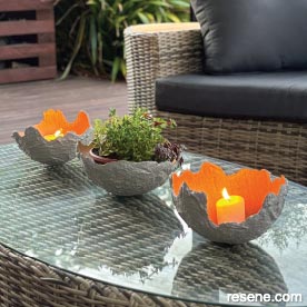 Decorative concrete pots	