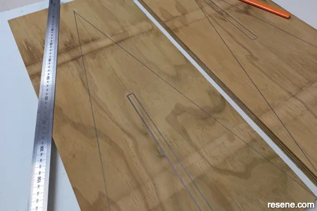 Step 2 - mark out an 18mm slot on the centre line