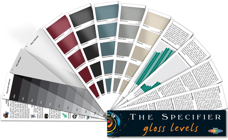 Resene The Specifier gloss levels fandeck