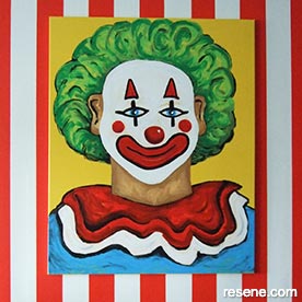 Clown - Resene Paints art project