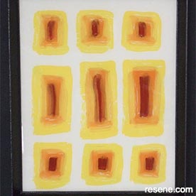 Reverse painting to create abstract artwork