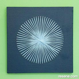 String art - a fabulous retro look 1970s inspired art work
