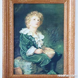 A textured gilt frame