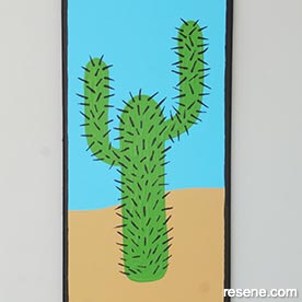 Paint a cactus artwork