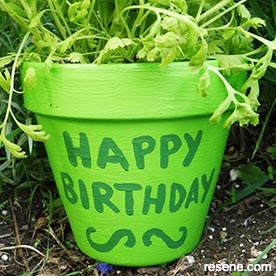 Birthday pot 