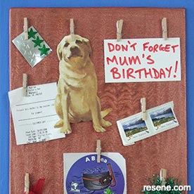 A cool peg memo board 