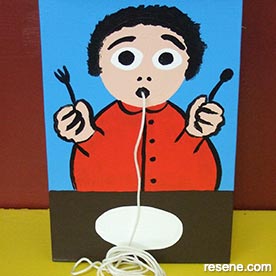 Make a spaghetti man