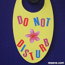 Kids door notice art project