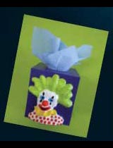 Make a clown tissue holder
