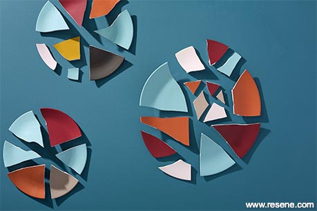 Colourful broken plate