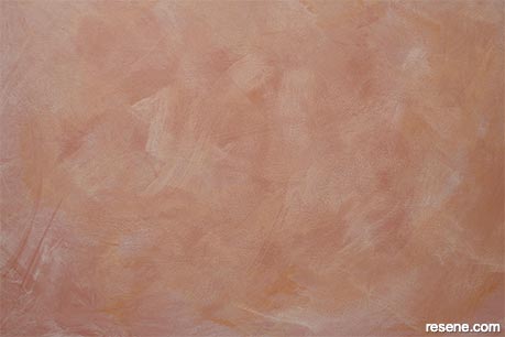Resene Alpaca applied over darker Resene Sante Fe