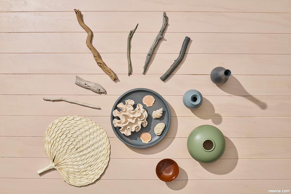 A moodboard with a beach vibe