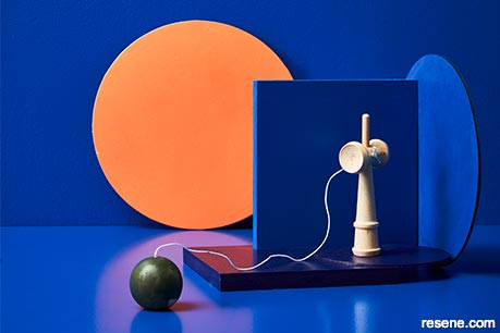 Blue and orange complementary colour scheme