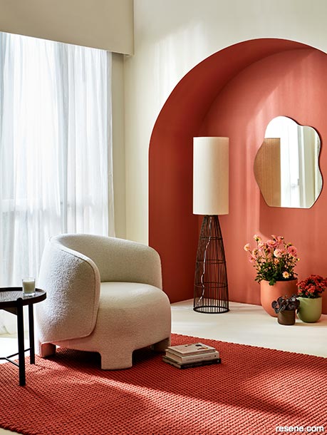 Use brick tones to highlight architectural features