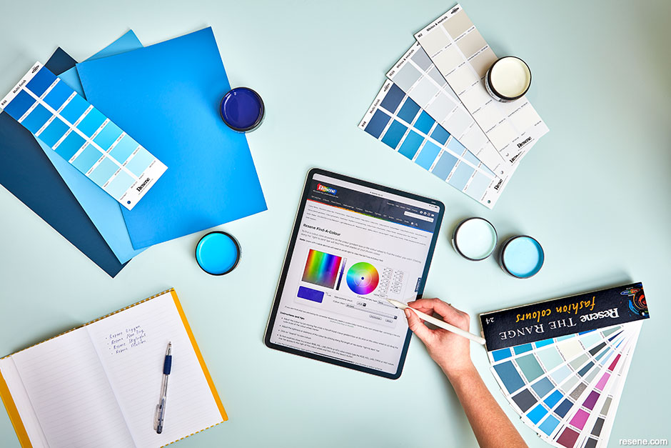 The difference between physical and digital Resene colour samples