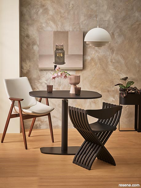 Using multiple neutral Resene paint colours to create a paint effect