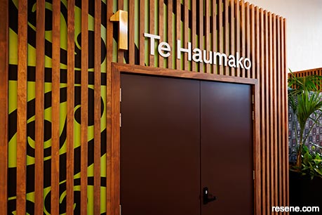 Exposed timber in interior