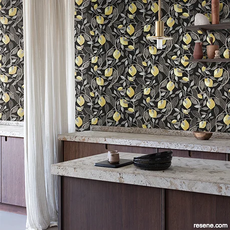 Main squeeze - lemon wallpaper design