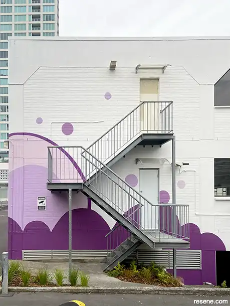 A mural with bold use of colour