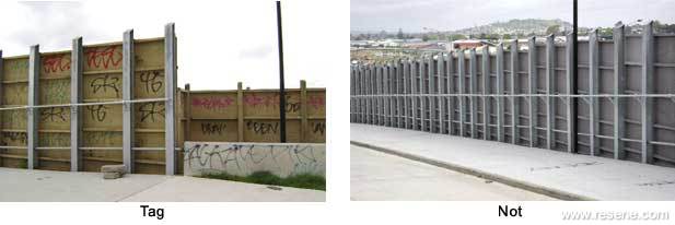 Graffiti protection using Resene Uracryl 403 Clear