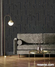 Resene Elegance Wallpaper Collection - Room using M421-19