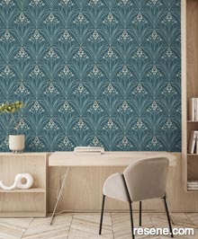 Resene Elegance Wallpaper Collection - Room using M661-14
