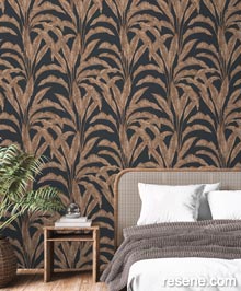 Resene Nomade Wallpaper Collection - Room using M619-05