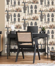 Resene Nomade Wallpaper Collection - Room using M659-09