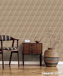 Resene Nomade Wallpaper Collection - Room using M688-07