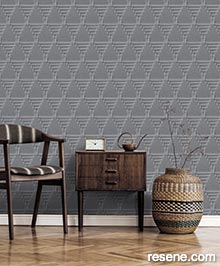 Resene Nomade Wallpaper Collection - Room using M688-09