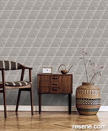 Resene Nomade Wallpaper Collection - Room using M688-19