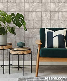 Resene Nomade Wallpaper Collection - Room using M689-07