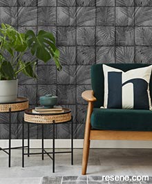 Resene Nomade Wallpaper Collection - Room using M689-09