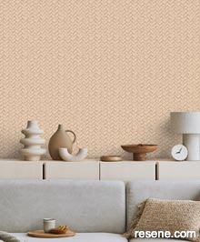 Resene Nomade Wallpaper Collection - Room using M690-07