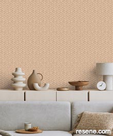 Resene Nomade Wallpaper Collection - Room using M690-08