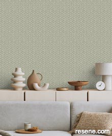 Resene Nomade Wallpaper Collection - Room using M690-94D